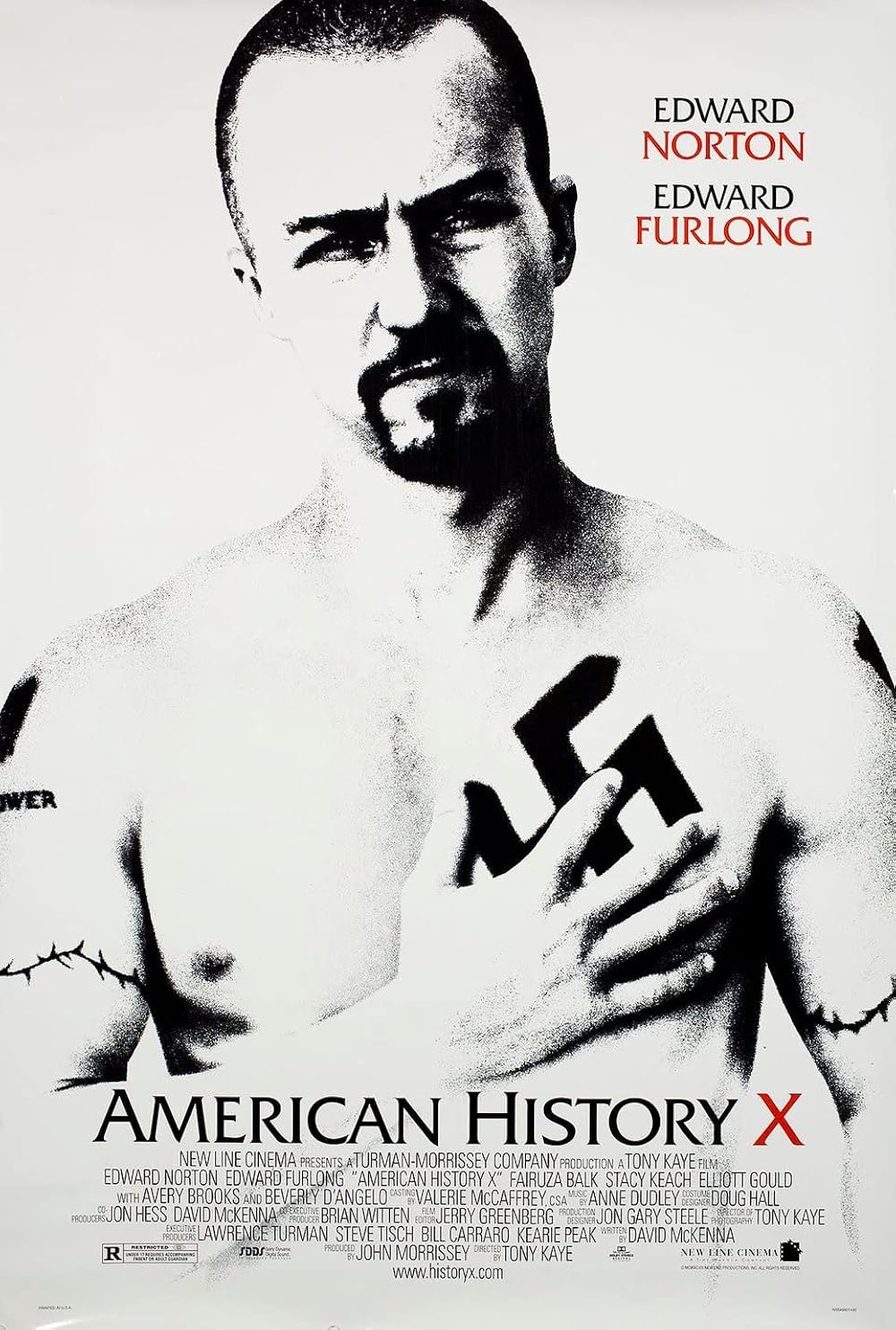Geçmişin Gölgesinde - American History X (1998) 1998, Beverly D'Angelo, David McKenna, Dram, Edward Furlong, Edward Norton, Jennifer Lien, Suç, Tony Kaye
