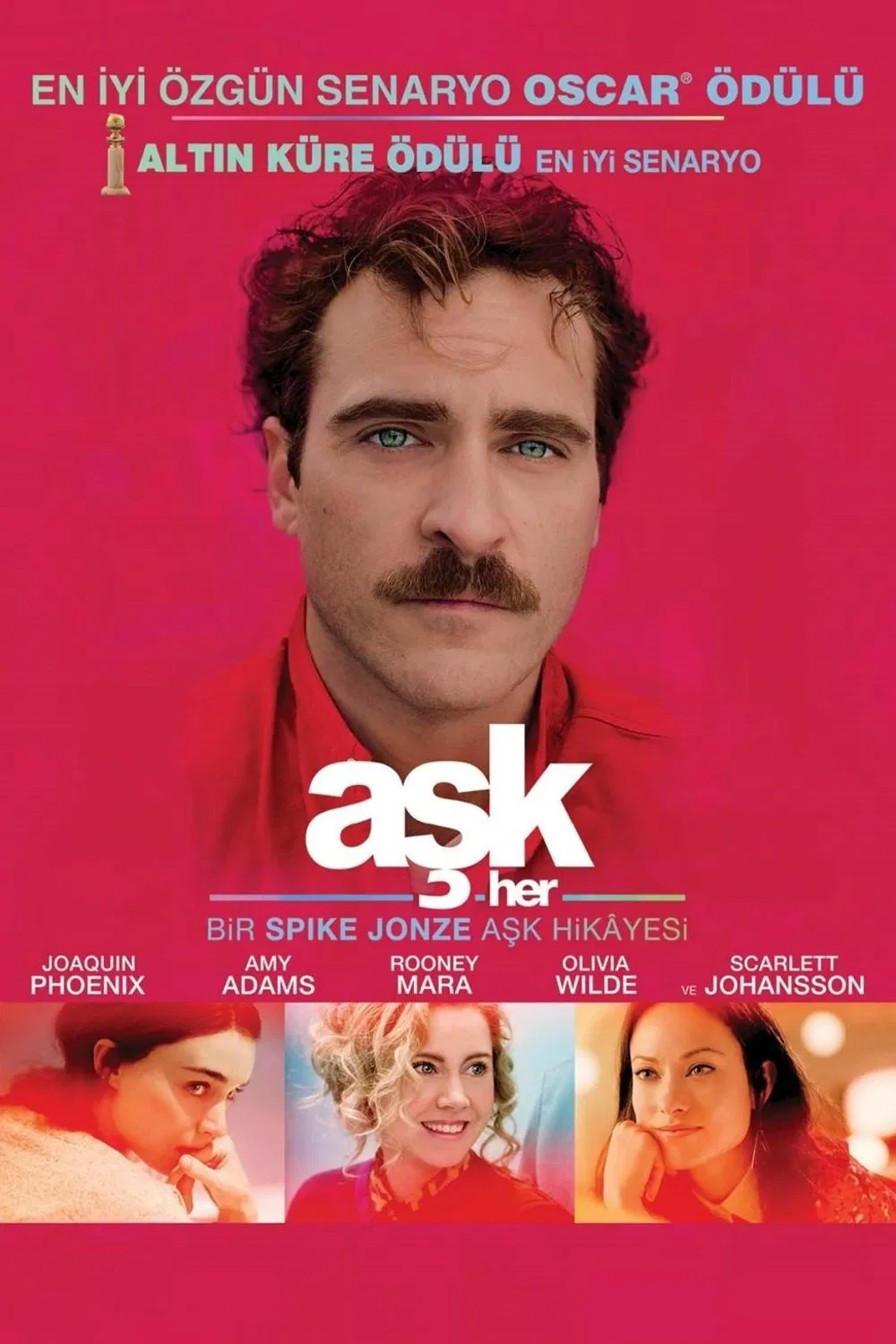 Aşk - Her (2013) 2013, Amy Adams, Bilim Kurgu, Dram, Joaquin Phoenix, Romantik, Rooney Mara, Scarlett Johansson, Spike Jonze