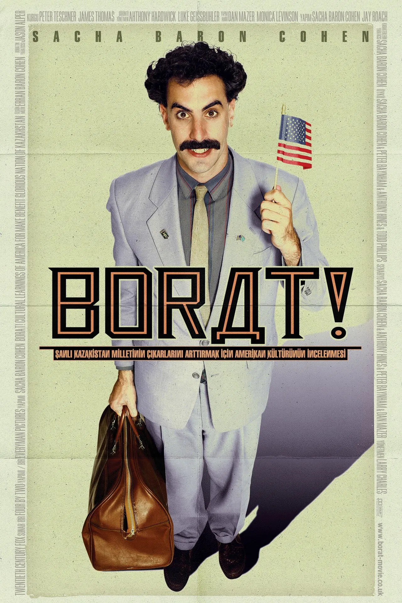 Borat (2006)  2006, Anthony Hines, Ken Davitian, Komedi, Larry Charles, Luenell, Sacha Baron Cohen