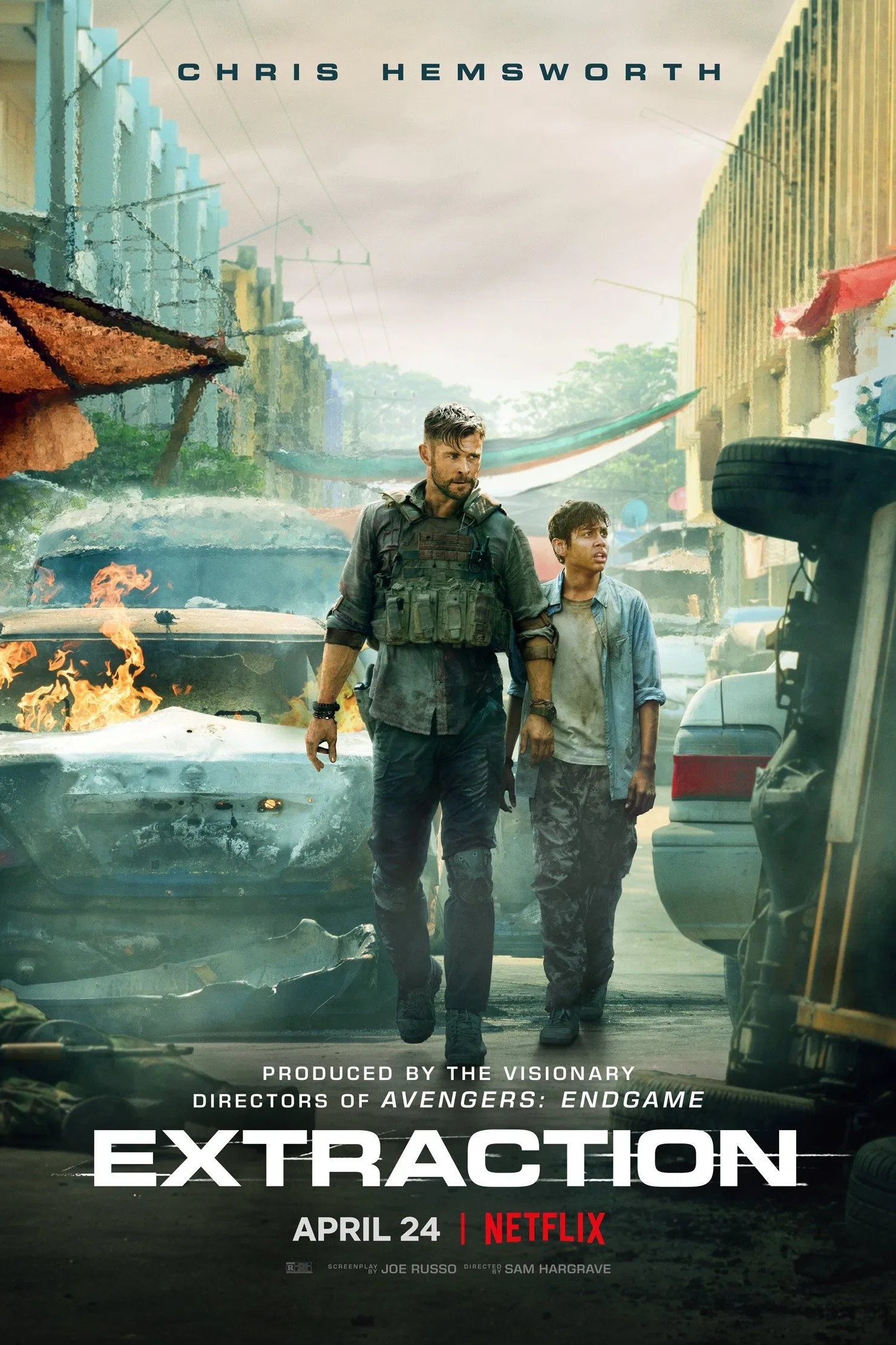 Extraction (2020) 2020, Aksiyon, Ande Parks, Anthony Russo, Bryon Lerum, Chris Hemsworth, Gerilim, Joe Russo, Ryder Lerum, Sam Hargrave, Suç