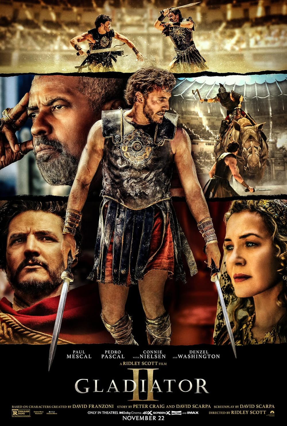 Gladyatör 2 - Gladiator 2 (2024) 2024, Aksiyon, Connie Nielsen, David Franzoni, David Scarpa, Denzel Washington, Dram, Joseph Quinn, Macera, Paul Mescal, Pedro Pascal, Peter Craig, Ridley Scott