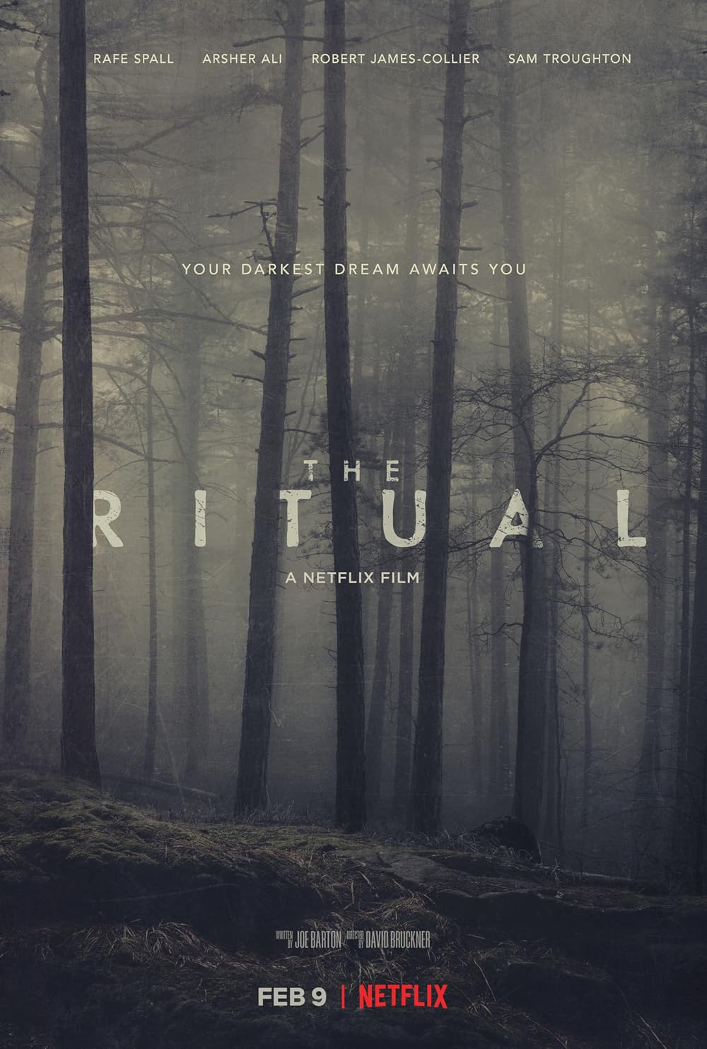Netflix Orijinal Yapımı En İyi 5 Korku Filmi 2 Netflix'in korku filmlerinden The Ritual posteri.