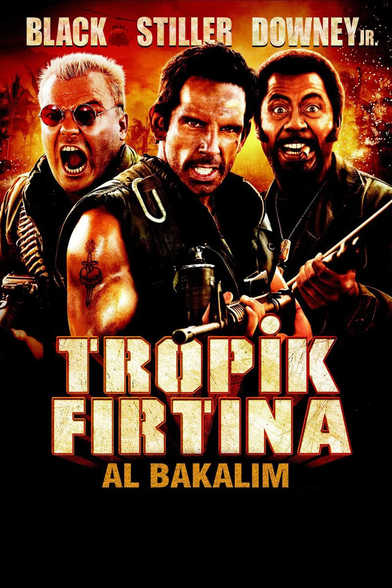 Tropik Fırtına - Tropic Thunder (2008) 2008, Aksiyon, Anthony Ruivivar, Ben Stiller, Jeff Black, Jeff Khan, Justin Theroux, Komedi, Robert Downey Jr., Savaş, Tom Cruise