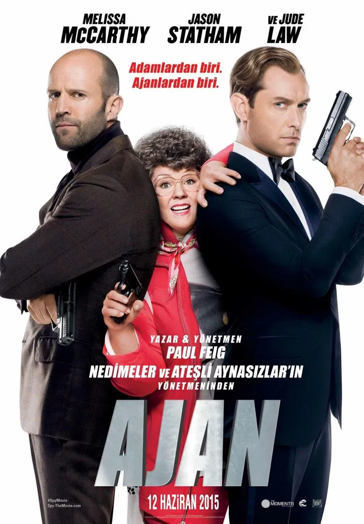 Ajan - Spy (2015) 2015, Aksiyon, Jason Statham, Jessica Chaffin, Jude Law, Komedi, Melissa McCarthy, Miranda Hart, Paul Feig, Raad Rawi, Rose Byrne