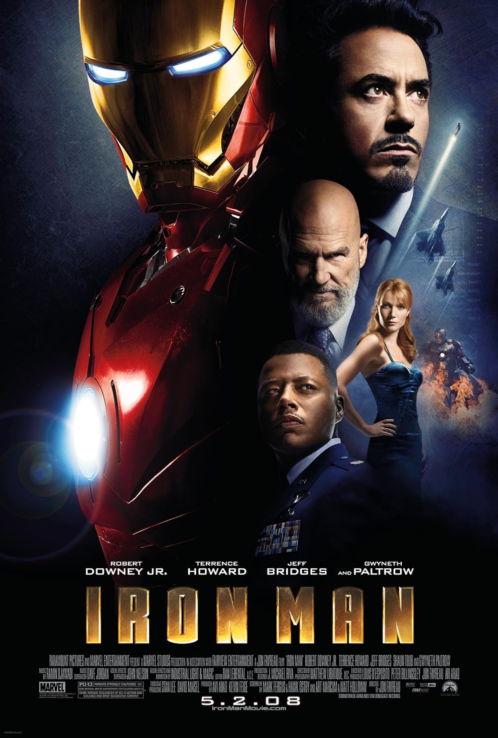 Demir Adam - Iron Man (2008) 2008, Aksiyon, Art Marcum, Bilim Kurgu, Gwyneth Paltrow, Hawk Ostby, Jon Favreau, Macera, Mark Fergus, Robert Downey Jr., Terrence Howard