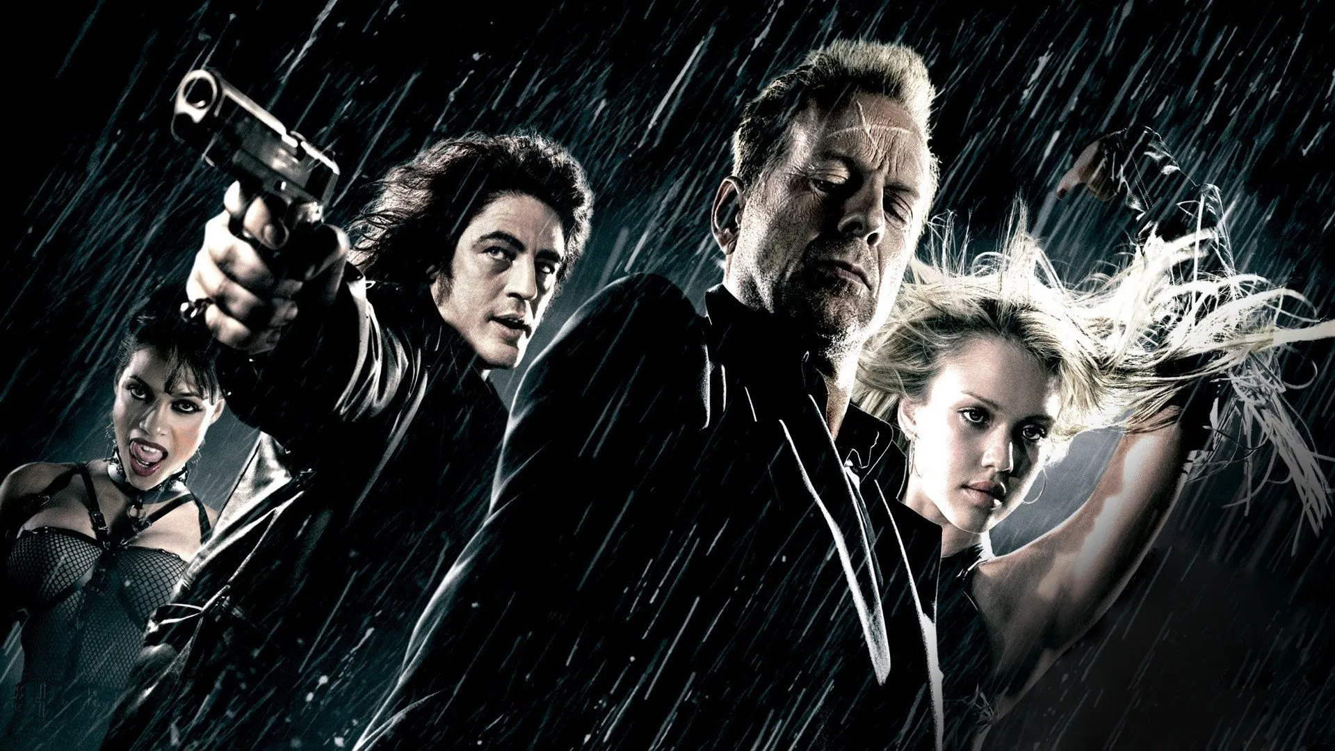 Günah Şehri - Sin City (2005) 2005, Alexis Bedel, Bruce Willis, Clive Owen, Devon Aoki, Frank Miller, Gerilim, Jessica Alba, Mickey Rourke, Powers Boothe, Quentin Tarantino, Robert Rodriguez, Suç