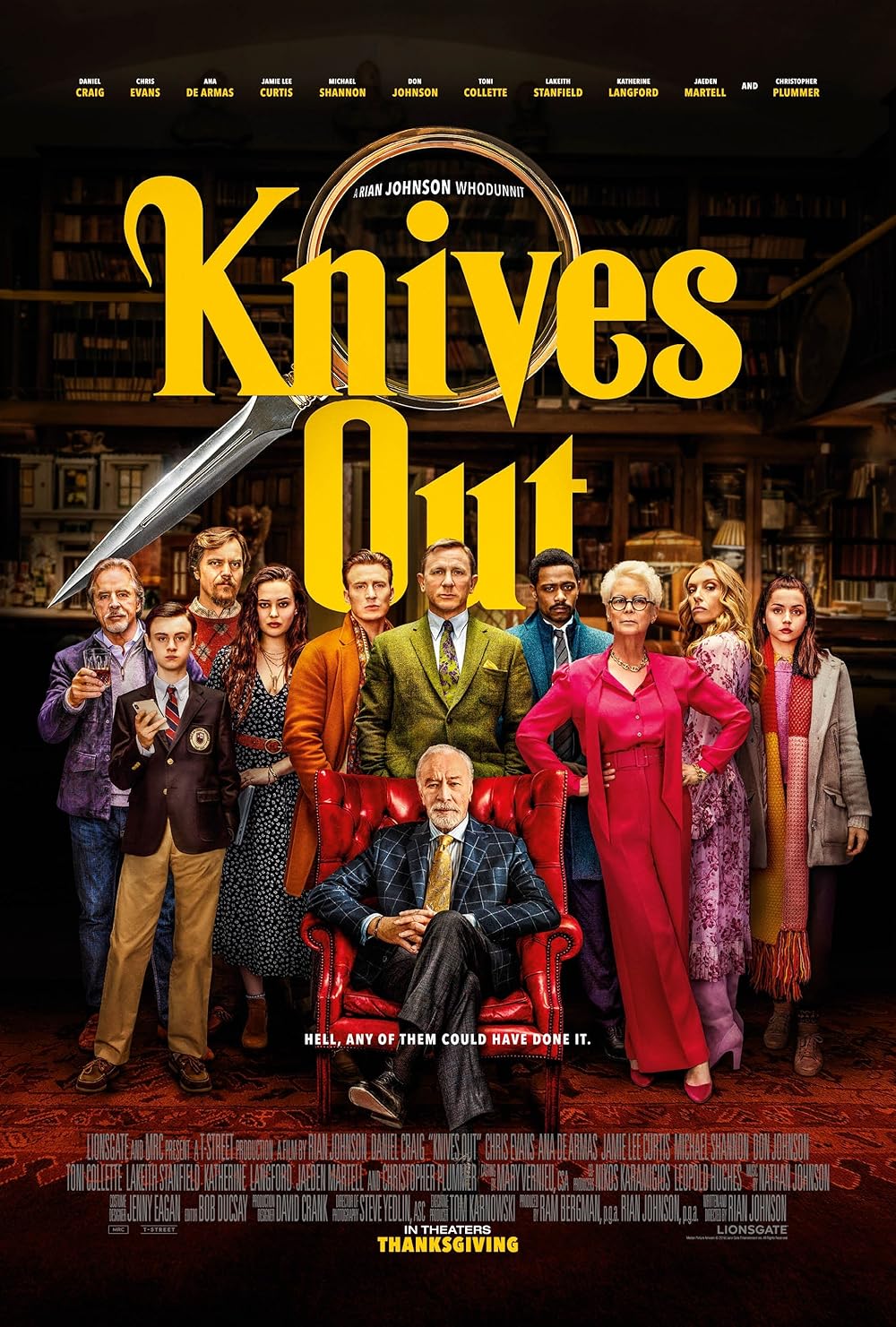 Sürükleyici film yapımlarından Knives Out'ta listemizde yer alıyor.