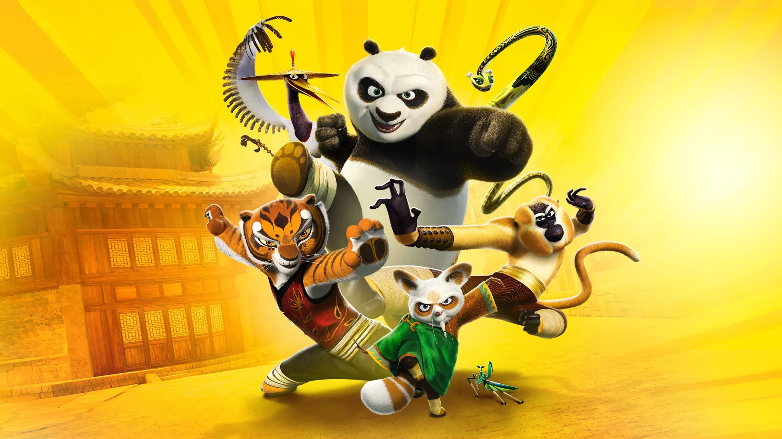 Kung Fu Panda 2 filmi için tasarlanmış harika bir fotoğraf.