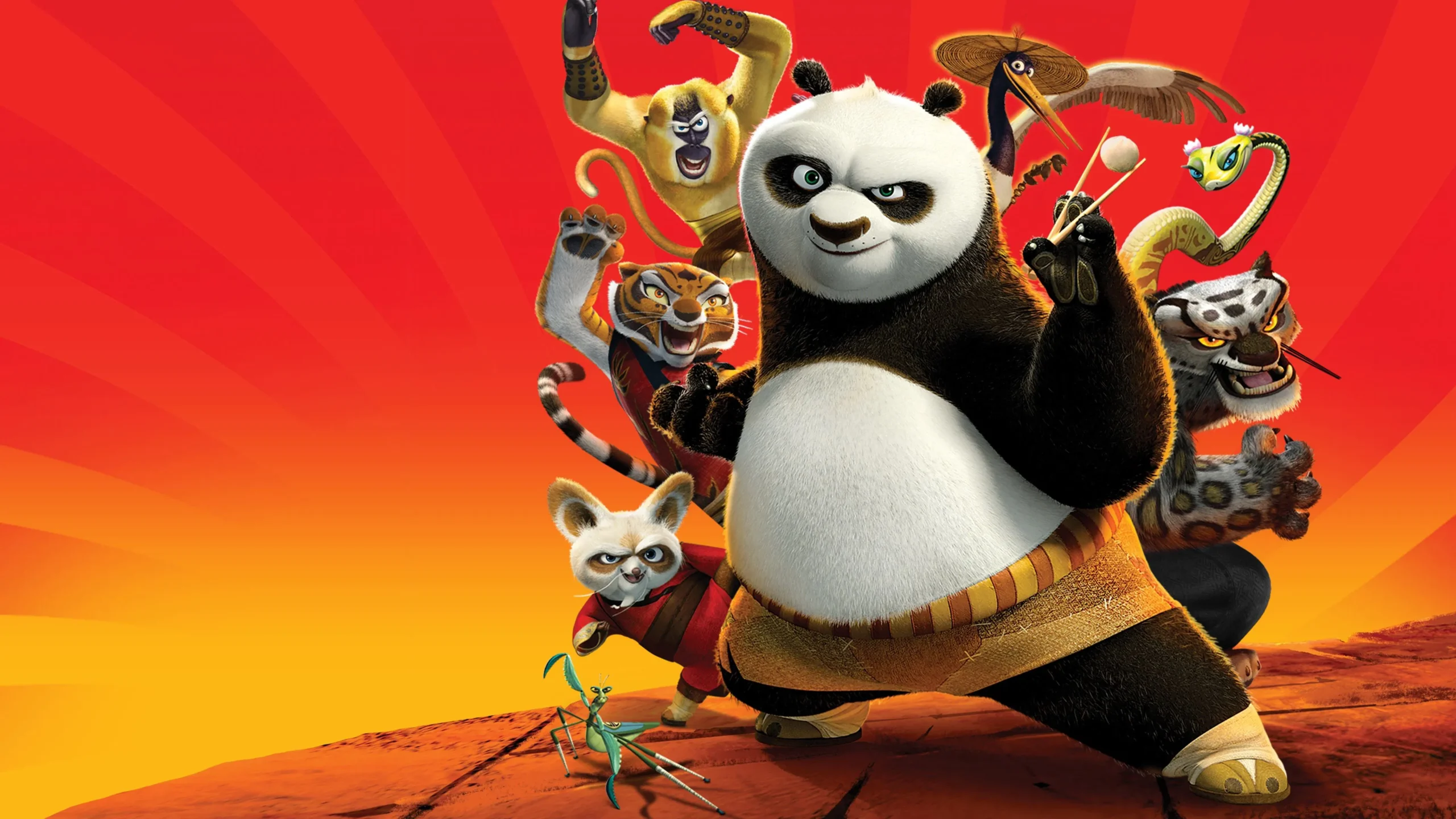 Kung Fu Panda filmi için tasarlanan güzel bir fotoğraf.
