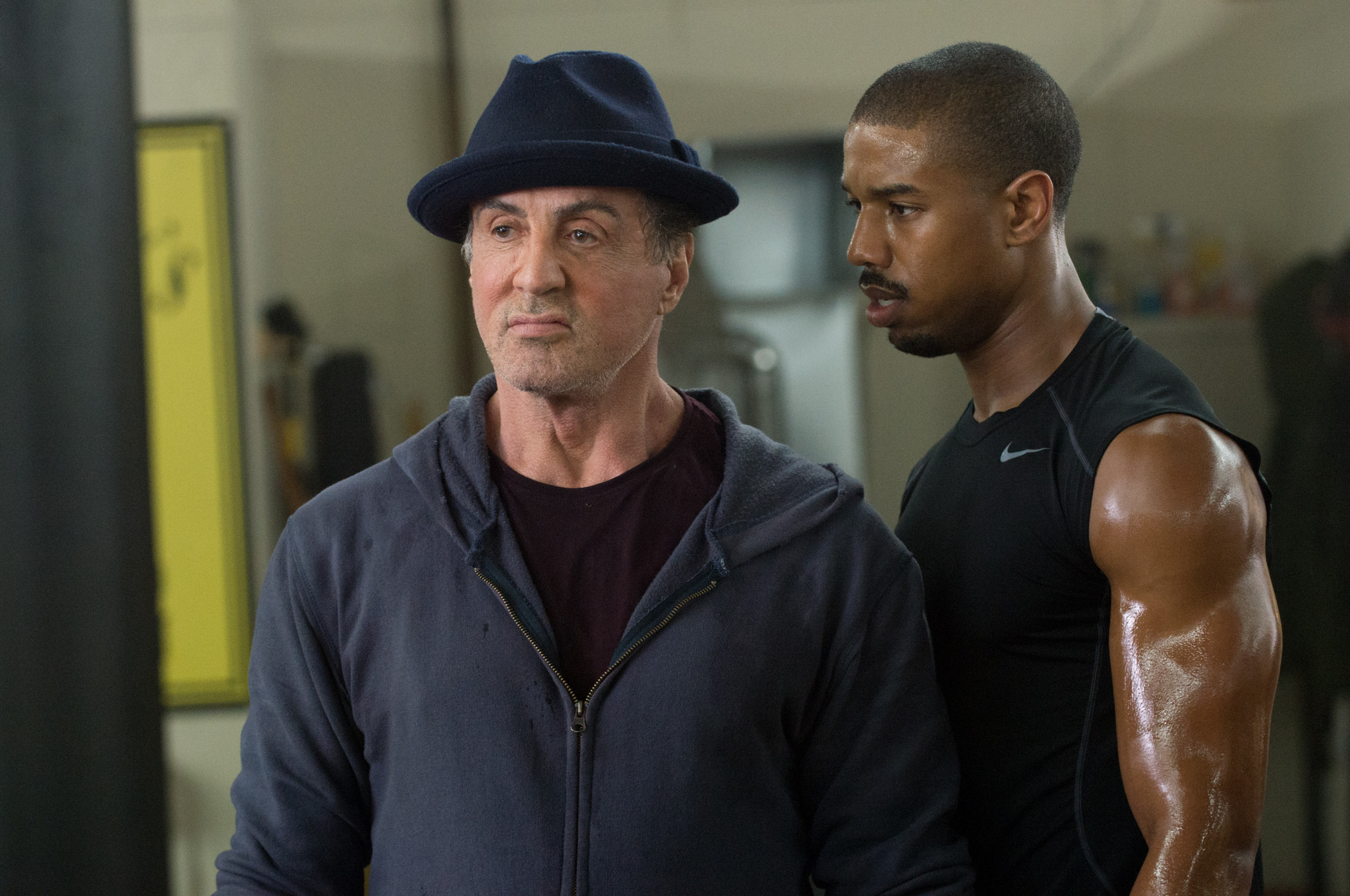Sylvester Stallone'nin başrolde yer aldığı harika bir spor filmi Creed'den bir fotoğraf.