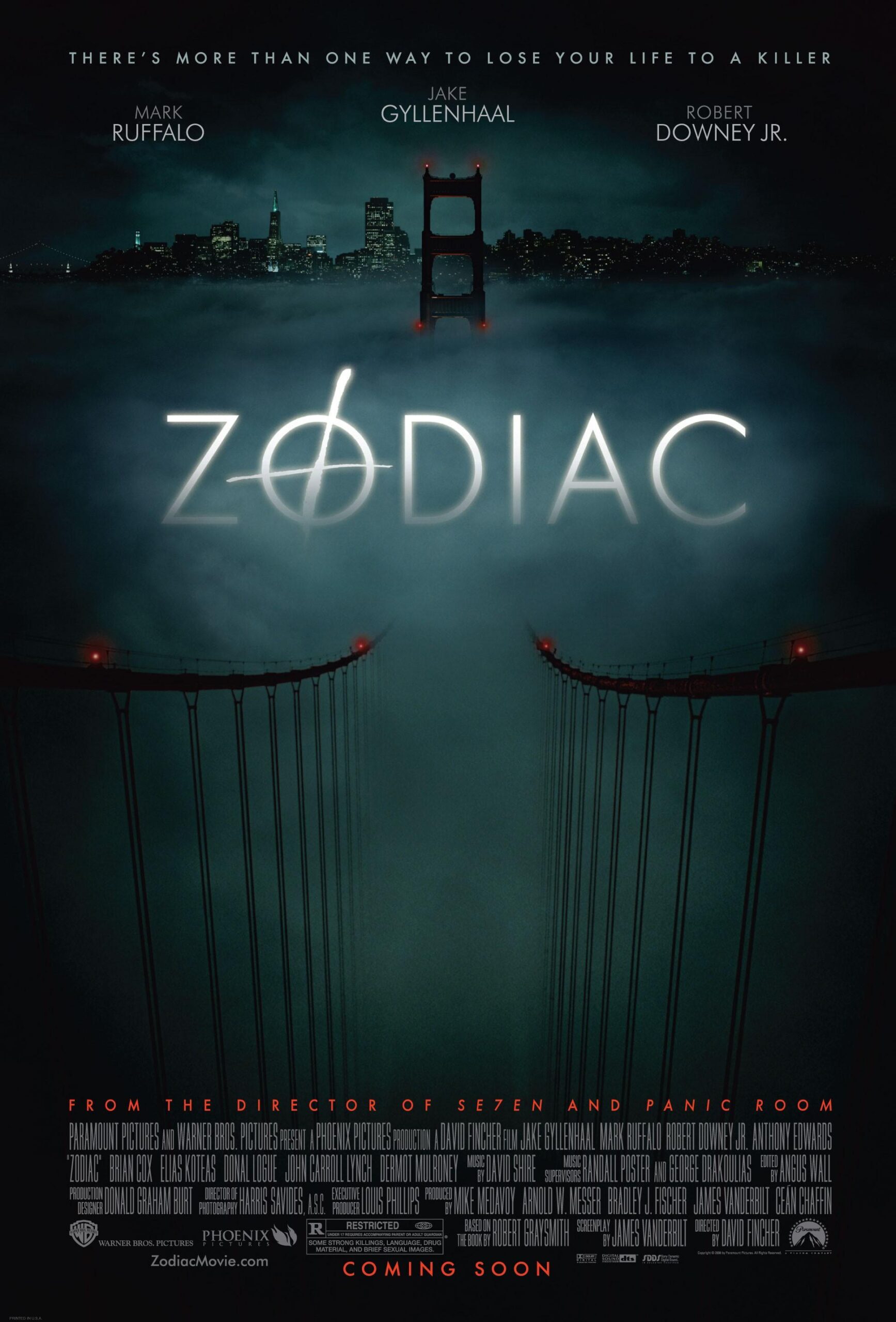 Zodiac (2007) 7 Zodiac (2007) 2007, Biyografi, David Fincher, Dram, Gerilim, Jake Gyllenhaal, James Vanderbilt, Mark Ruffalo, Robert Downey Jr., Robert Graysmith, Suç