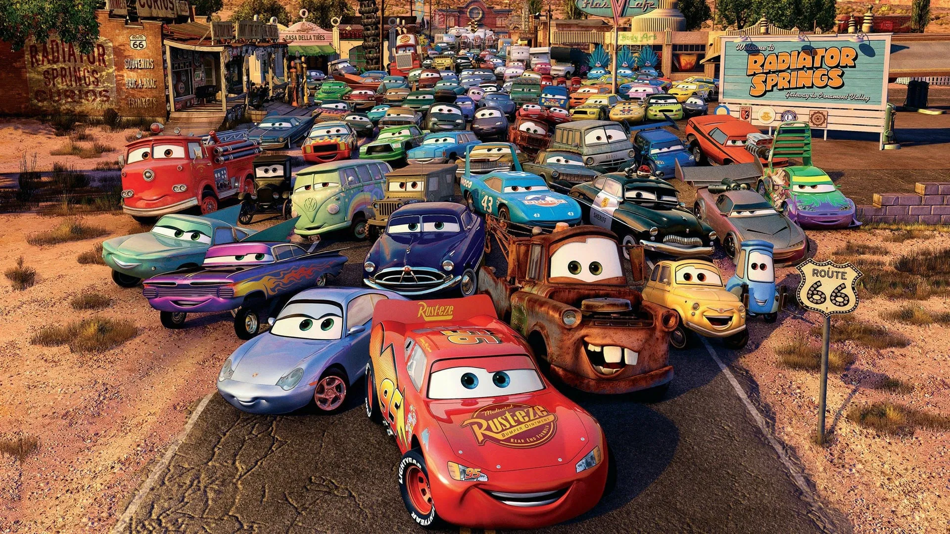 Arabalar - Cars (2006) 2006, Aile, Animasyon, Bonnie Hunt, Cheech Marin, Dan Fogelman, Guido Quaroni, Joe Ranft, John Lasseter, Komedi, Larry the Cable Guy, Macera, Owen Wilson, Paul Newman, Spor, Tony Shalhoub