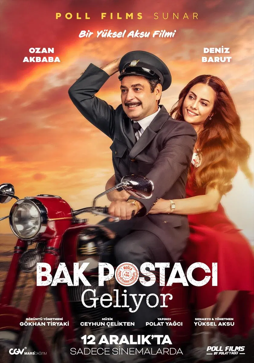 Bak Postacı Geliyor adlı yerli filmin başarılı afişidir.