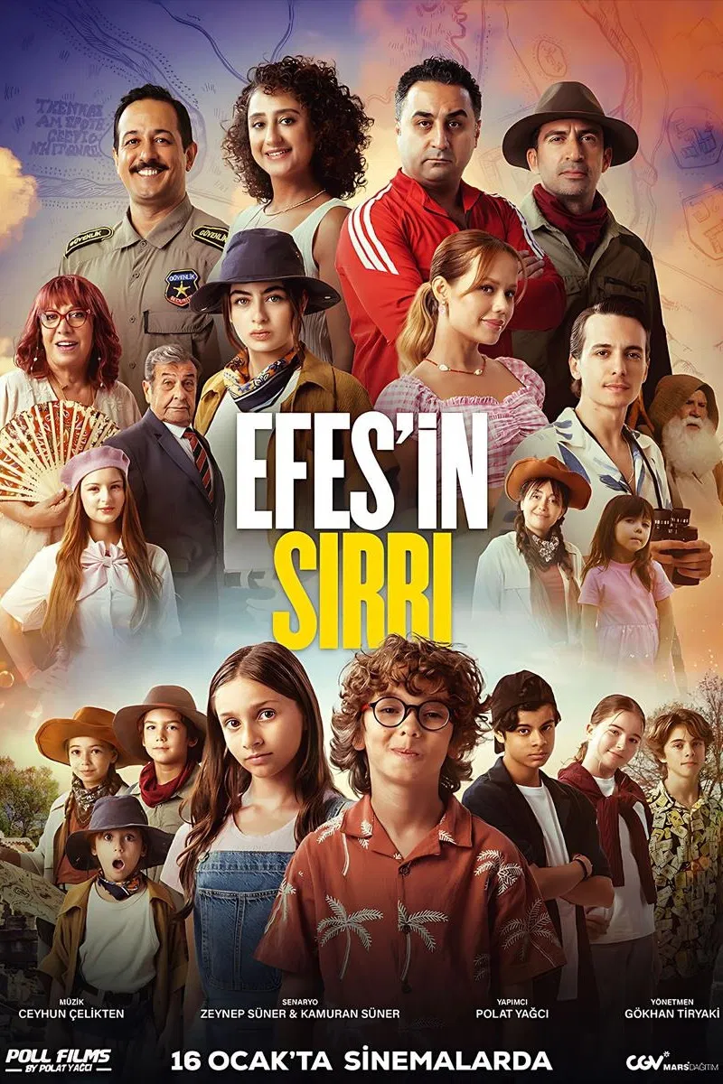 Efes'in Sırrı (2026) 2026, Aile, Ecem Erkek, Erdem Yener, Gökhan Tiryaki, Kamuran Süner, Komedi, Mert Ege Ak, Onur Buldu, Oya Başar, Sarp Apak, Zeynep Çiçekoğlu Süner