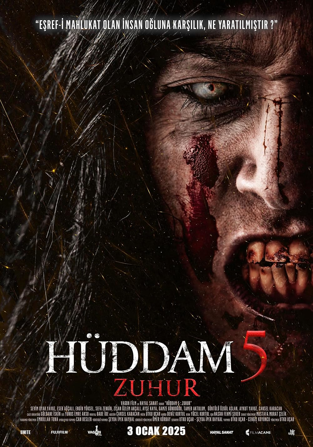 Hüddam 5: Zuhur (2025) filmi için hazırlanan afiş.
