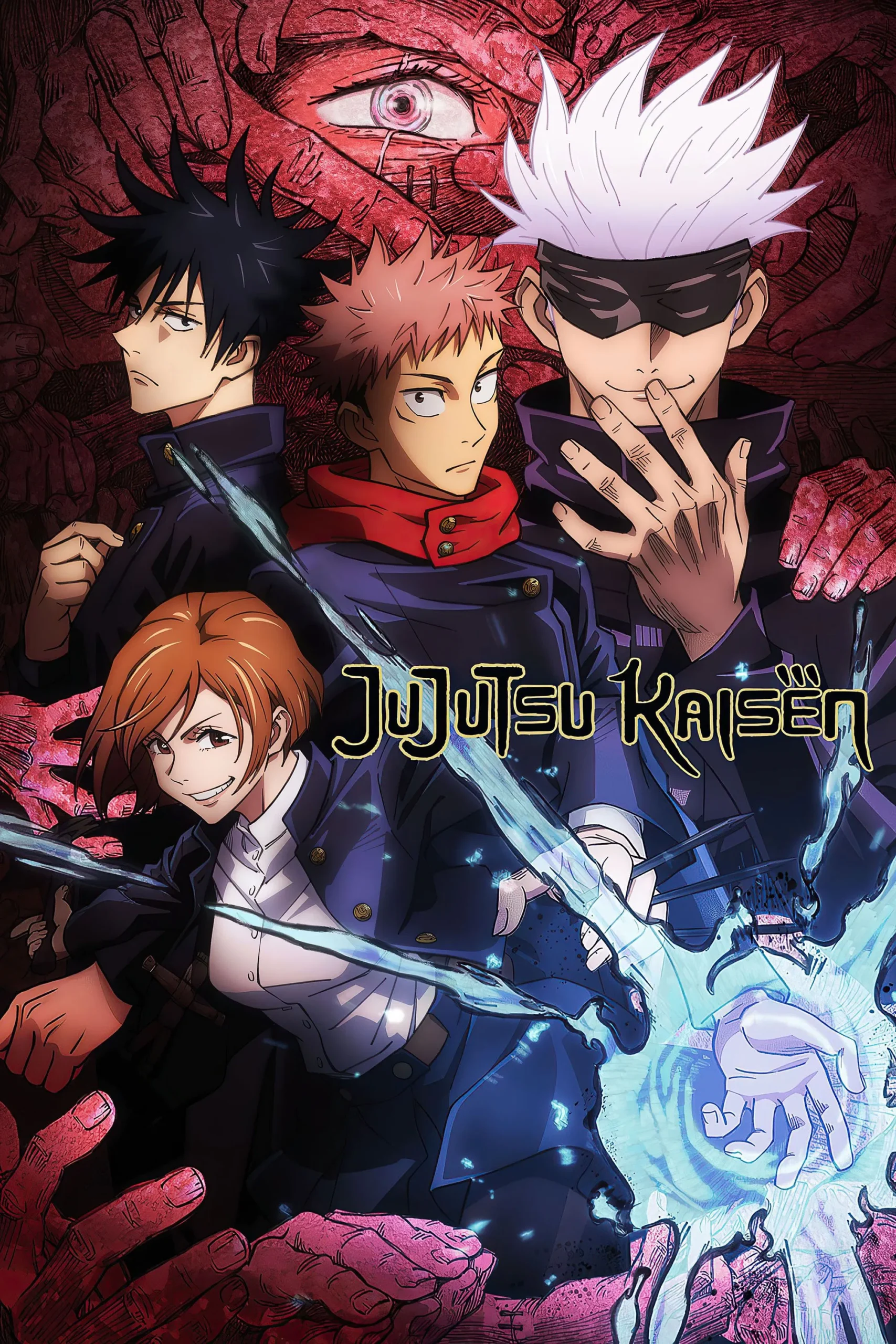 Jujutsu Kaisen adlı anime dizisinin afişidir.