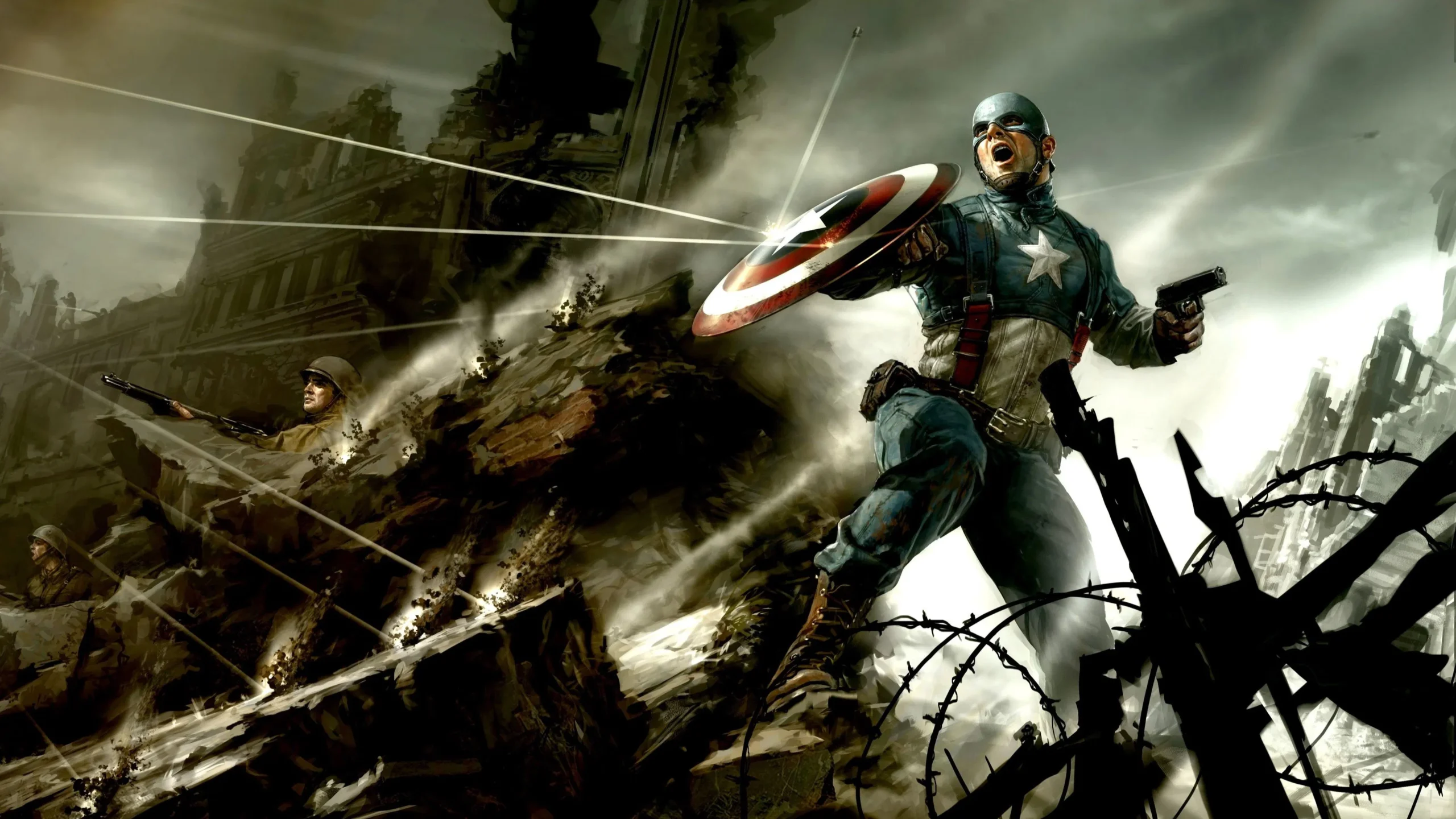 Kaptan Amerika: İlk Yenilmez – Captain America: The First Avenger (2011) 2 Kaptan Amerika: İlk Yenilmez filmi için tasarlanmış güzel bir fotoğraf.