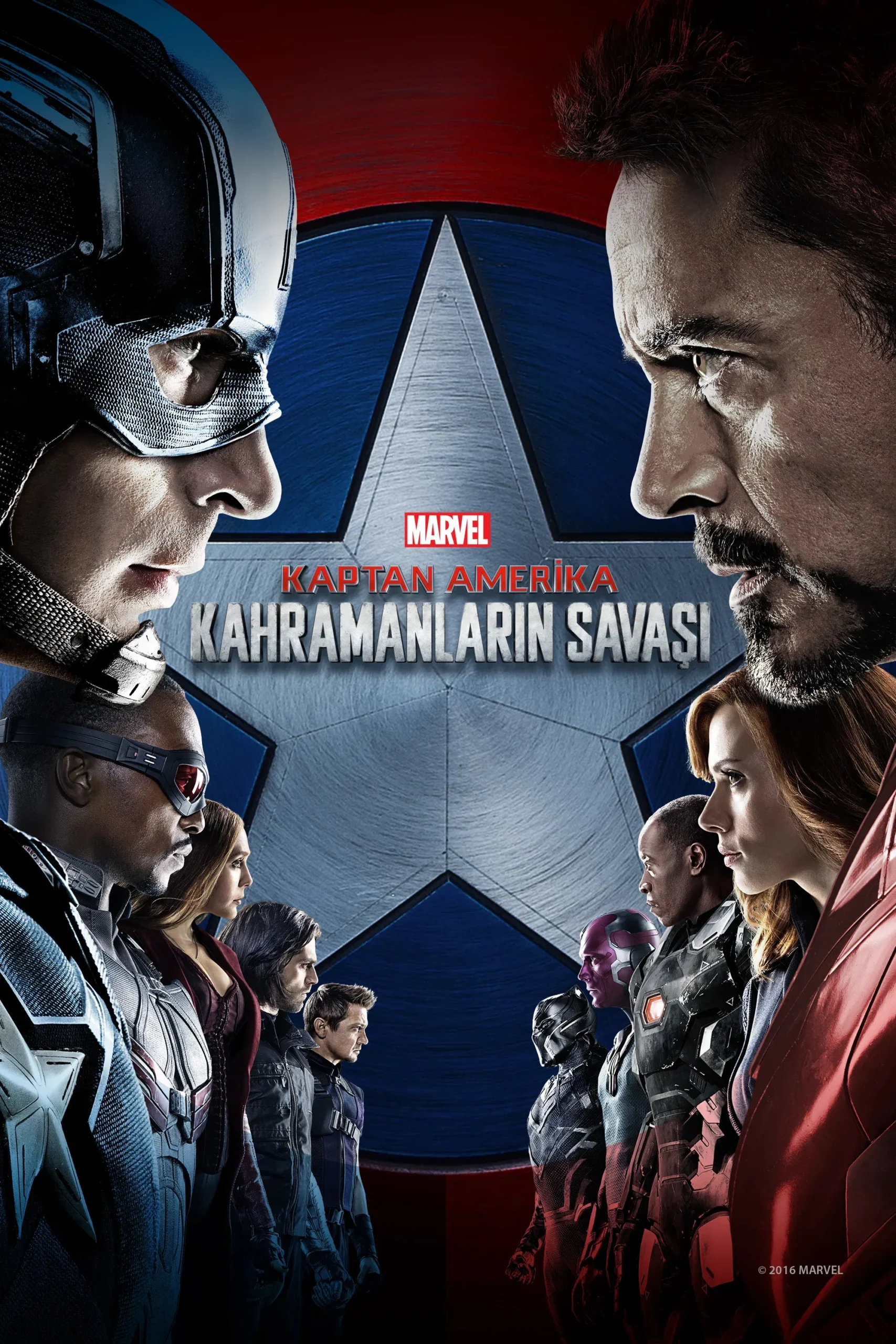 Kaptan Amerika: Kahramanların Savaşı - Captain America: Civil War (2016) 2016, Aksiyon, Anthony Mackie, Anthony Russo, Bilim Kurgu, Chadwick Boseman, Chris Evans, Christopher Markus, Don Cheadle, Elizabeth Olsen, Jeremy Renner, Joe Russo, Joe Simon, Marisa Tomei, Martin Freeman, Paul Bettany, Paul Rudd, Robert Downey Jr., Scarlett Johansson, Sebastian Stan, Stephen McFeely, Tom Holland