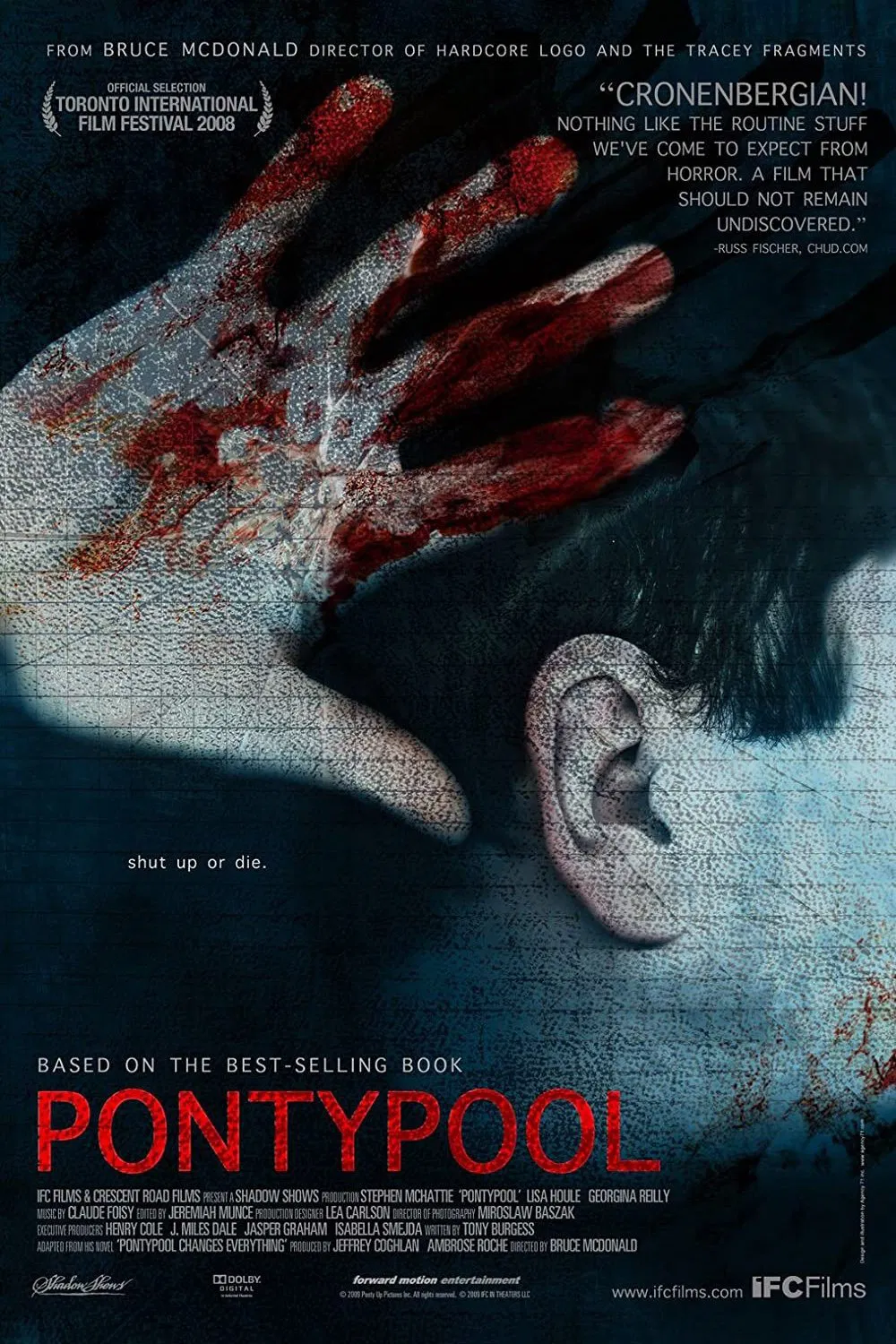 Öldüren Kelimeler - Pontypool'un başarılı film afişi.
