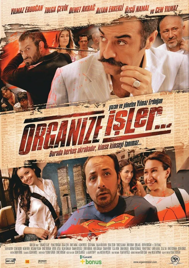 Organize İşler (2005) 2005, Altan Erkekli, Cem Yılmaz, Demet Akbağ, Erdal Tosun, Ersin Korkut, Komedi, Özgü Namal, Suç, Tolga Çevik, Yılmaz Erdoğan