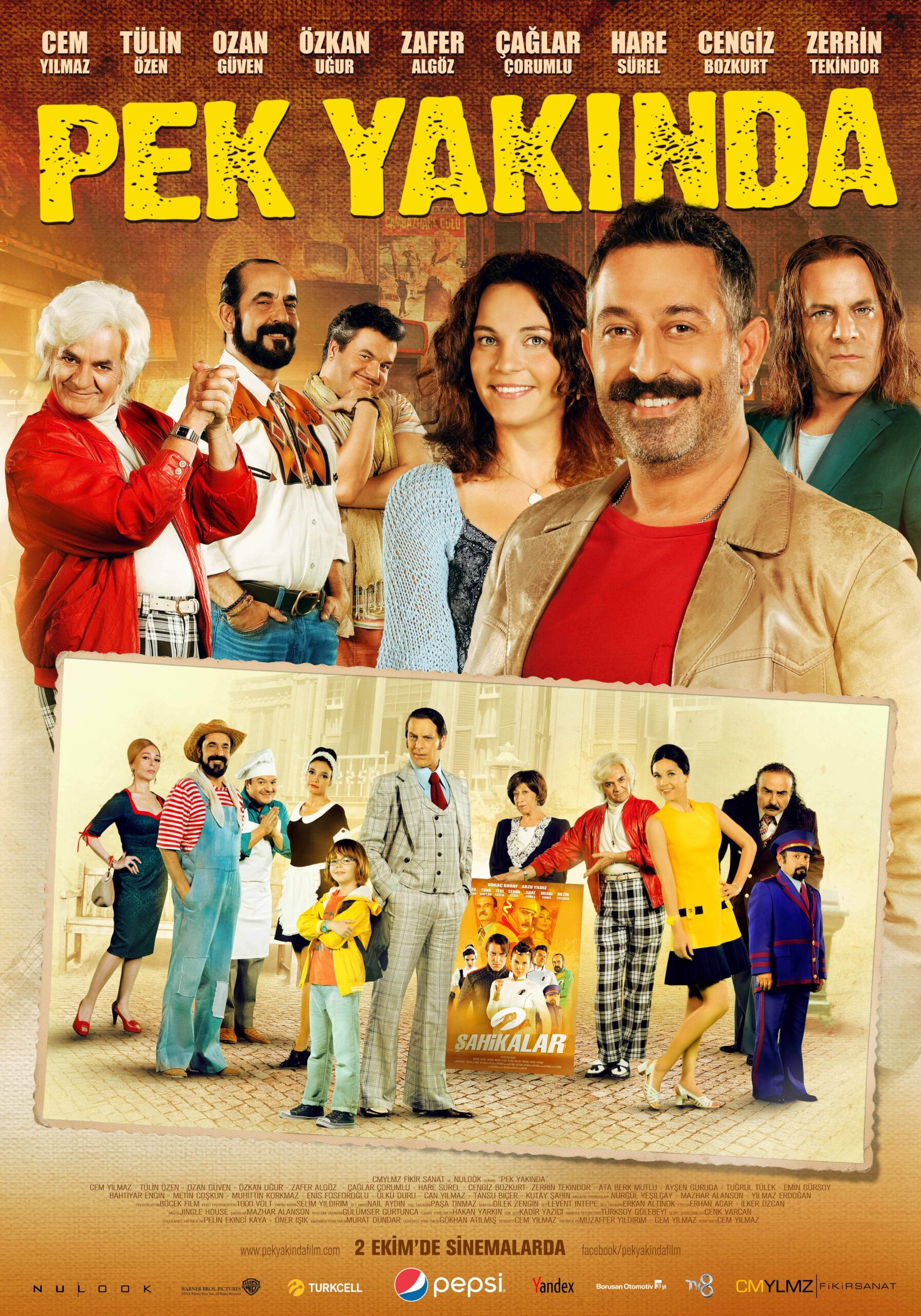 Pek Yakında (2014) 2014, Ayşen Gruda, Çağlar Çorumlu, Cem Yılmaz, Cengiz Bozkurt, Dram, Komedi, Ozan Güven, Özkan Uğur, Romantik, Tülin Özen, Zafer Algöz, Zerrin Tekindor