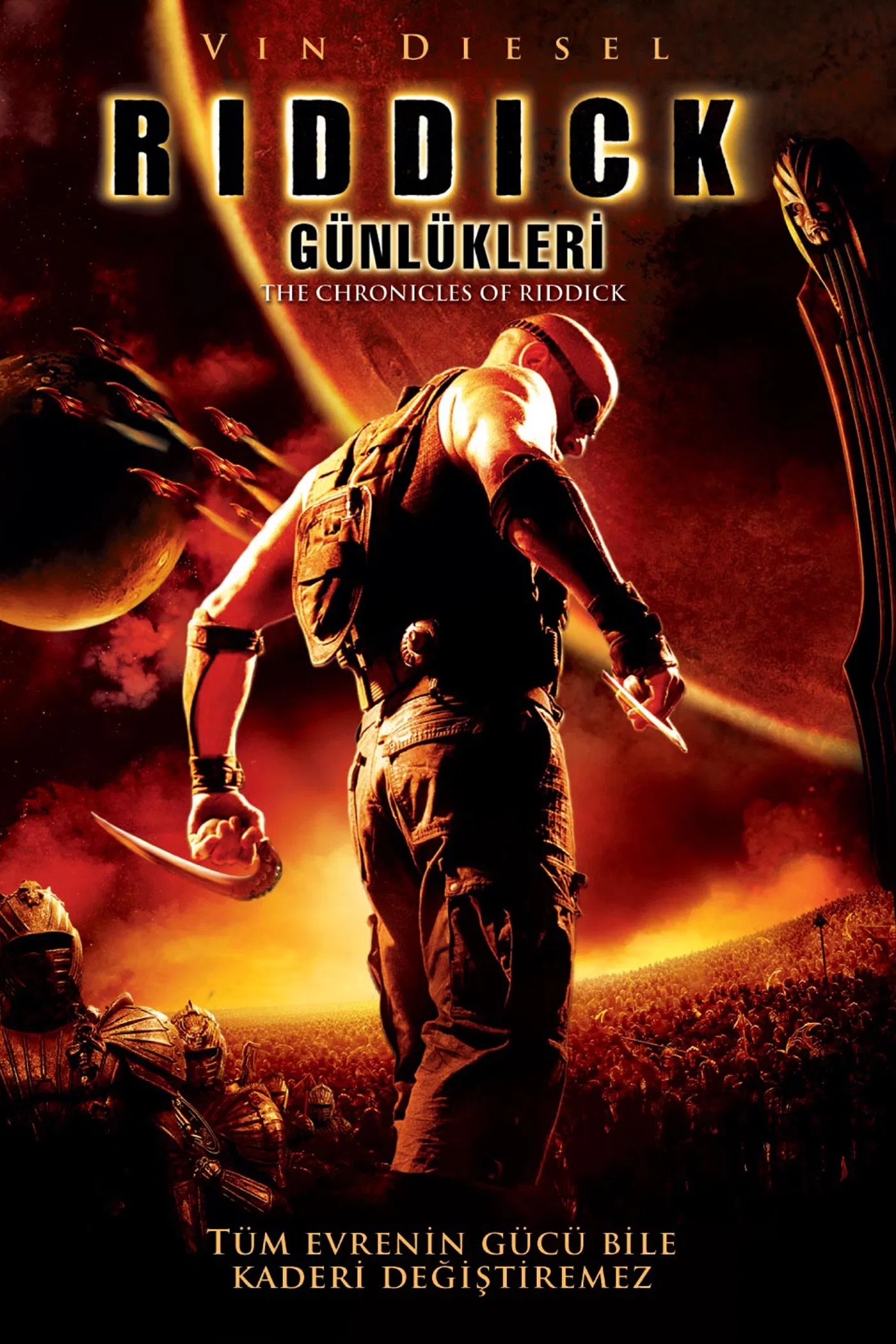 Riddick Günlükleri – The Chronicles of Riddick (2004) 2004, Aksiyon, Alexa Davalos, Bilim Kurgu, Colm Feore, David Twohy, Gerilim, Jim Wheat, Judi Dench, Karl Urban, Ken Wheat, Linus Roache, Macera, Thandiwe Newton, Vin Diesel