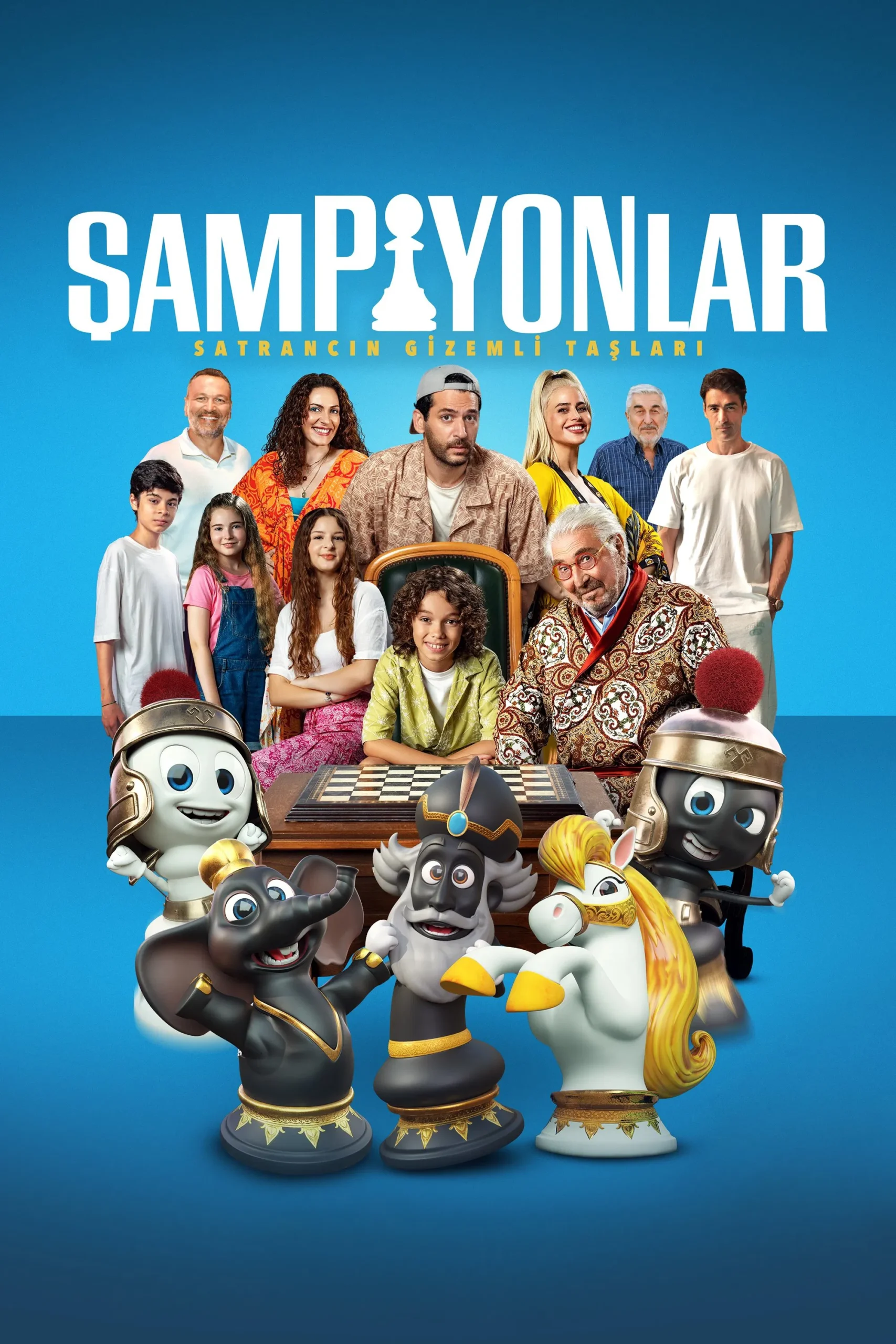 ŞamPİYONlar (2025) 2025, Aile, Ali Sunal, Arzu Yurtseven, Büşra Pekin, Cihat Tamer, Ebrar Alya Demirbilek, Erdal Özyağcılar, Ezo Sunal, Komedi, Murat Yıldırım, Mustafa Kotan, Sarp Levendoğlu, Sergen Yalçın