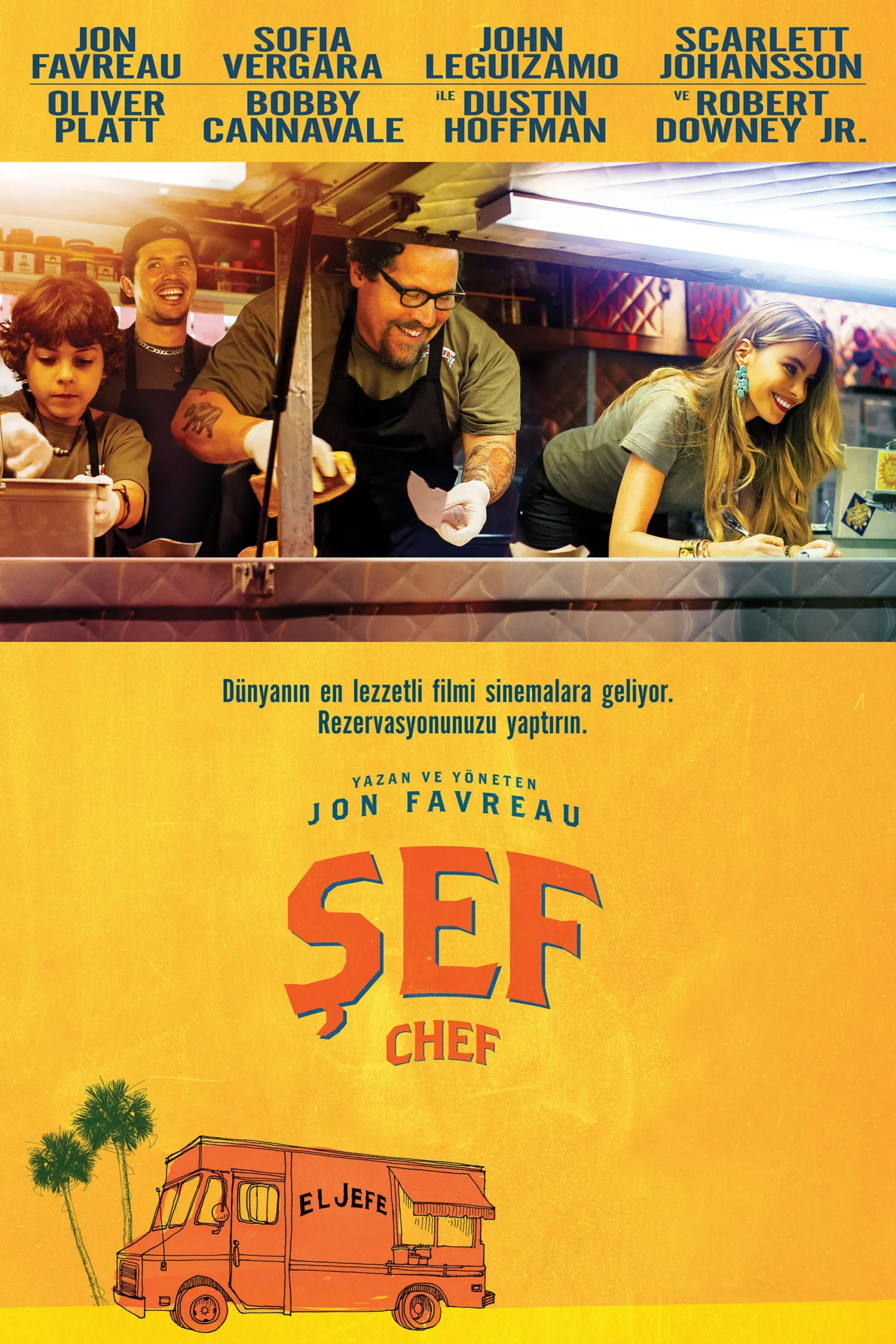 Şef - Chef (2014) 1 Şef - Chef (2014) 2014, Bobby Cannavale, Dram, Dustin Hoffman, Emjay Anthony, John Leguizamo, Jon Favreau, Komedi, Macera, Oliver Platt, Robert Downey Jr., Scarlett Johansson, Sofia Vergara