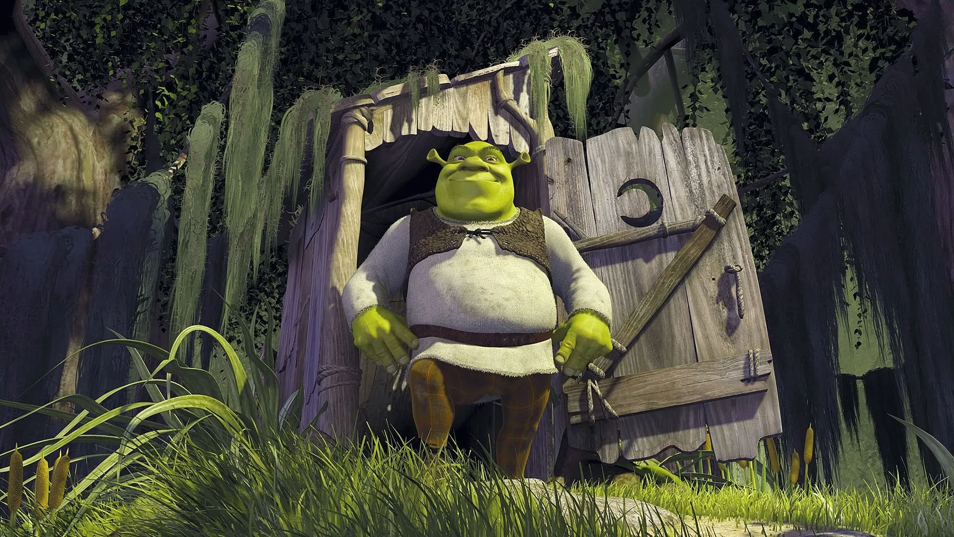 Shrek 1 (2001) 2001, Andrew Adamson, Animasyon, Cameron Diaz, Clive Pearse, Eddie Murphy, Jim Cummings, John Lithgow, Komedi, Mike Myers, Peter Dennis, Romantik, Ted Elliott, Terry Rossio, Vicky Jenson, Vincent Cassel, William Steig