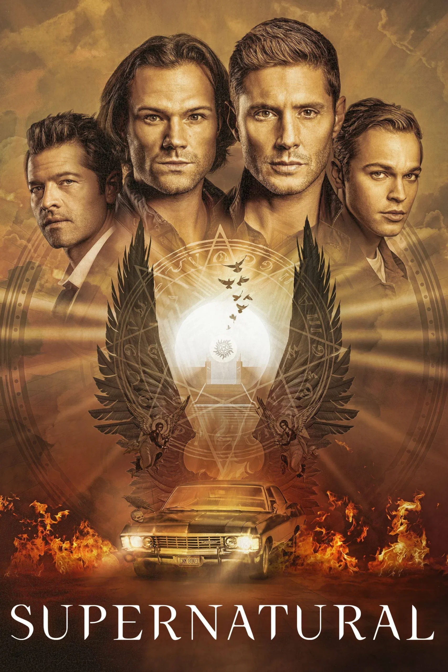 Supernatural (2005-2020) 8 Supernatural dizisinin güzel bir afişi.