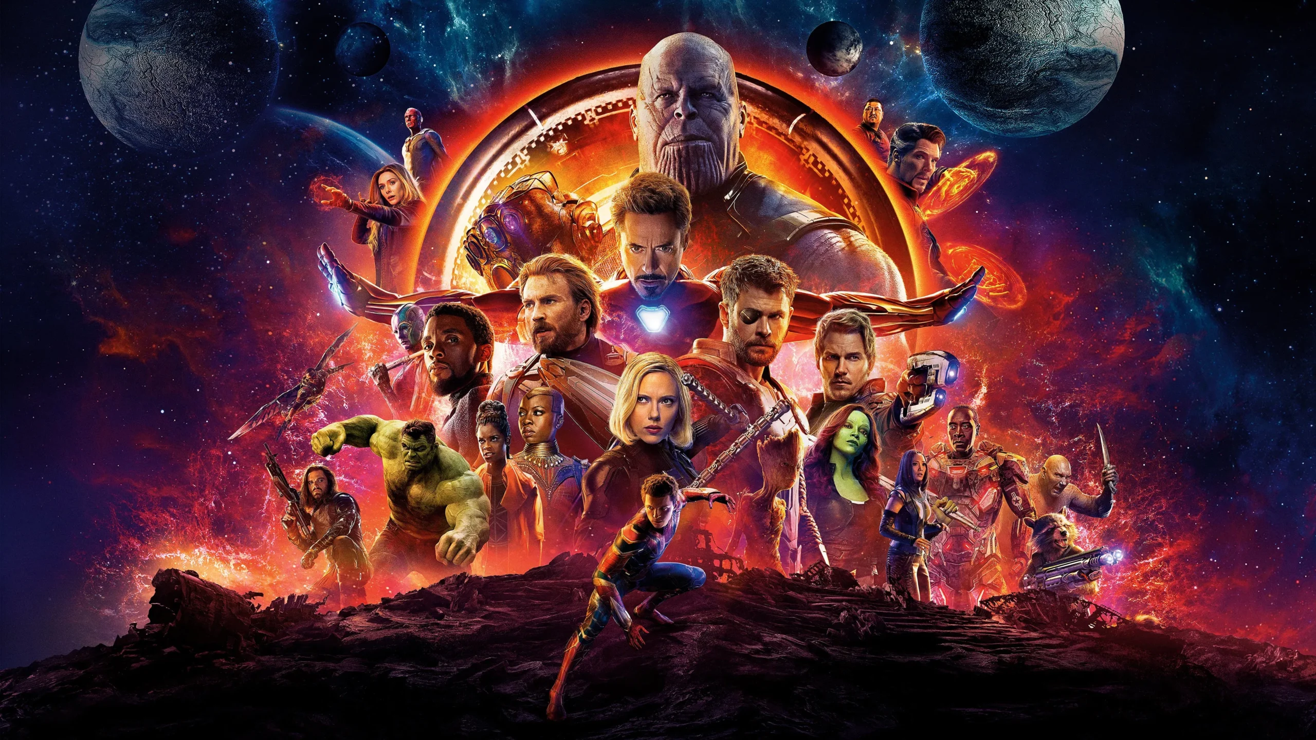 Yenilmezler: Sonsuzluk Savaşı - Avengers: Infinity War (2018) 2018, Aksiyon, Anthony Mackie, Anthony Russo, Benedict Cumberbatch, Bilim Kurgu, Chadwick Boseman, Chris Evans, Chris Hemsworth, Christopher Markus, Danai Gurira, Don Cheadle, Elizabeth Olsen, Idris Elba, Joe Russo, Karen Gillan, Macera, Mark Ruffalo, Paul Bettany, Robert Downey Jr., Scarlett Johansson, Sebastian Stan, Stan Lee, Stephen McFeely, Tom Hiddleston, Tom Holland, Zoe Saldana