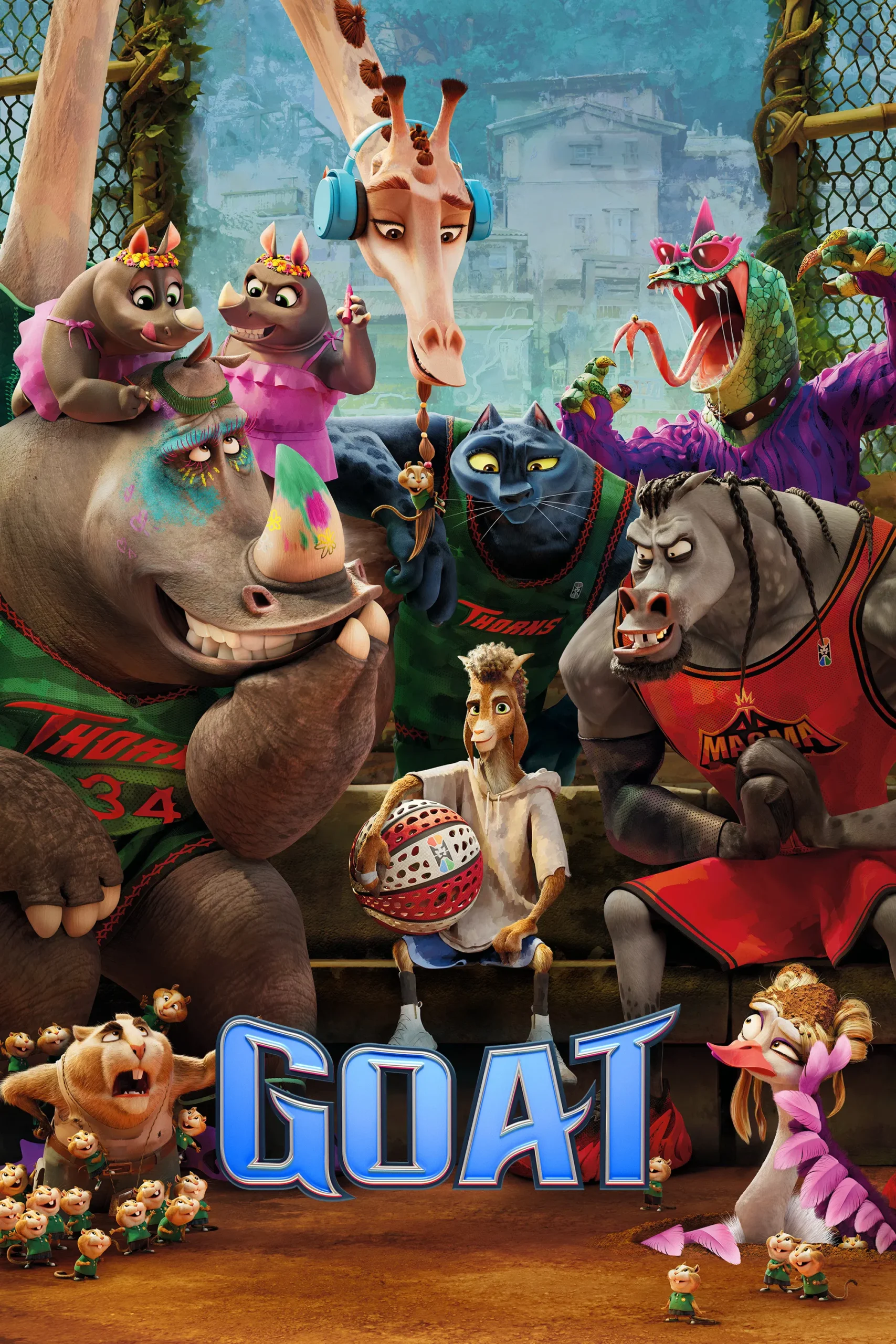 GOAT (2026) 2026, Aaron Buchsbaum, Adam Rosette, Aile, Aksiyon, Animasyon, Caleb McLaughlin, Chris Tougas, David Harbour, Gabrielle Union, Jennifer Lewis, Komedi, Macera, Nick Kroll, Nicola Coughlan, Patton Oswalt, Spor, Stephen Curry, Teddy Riley, Tyree Dillihay