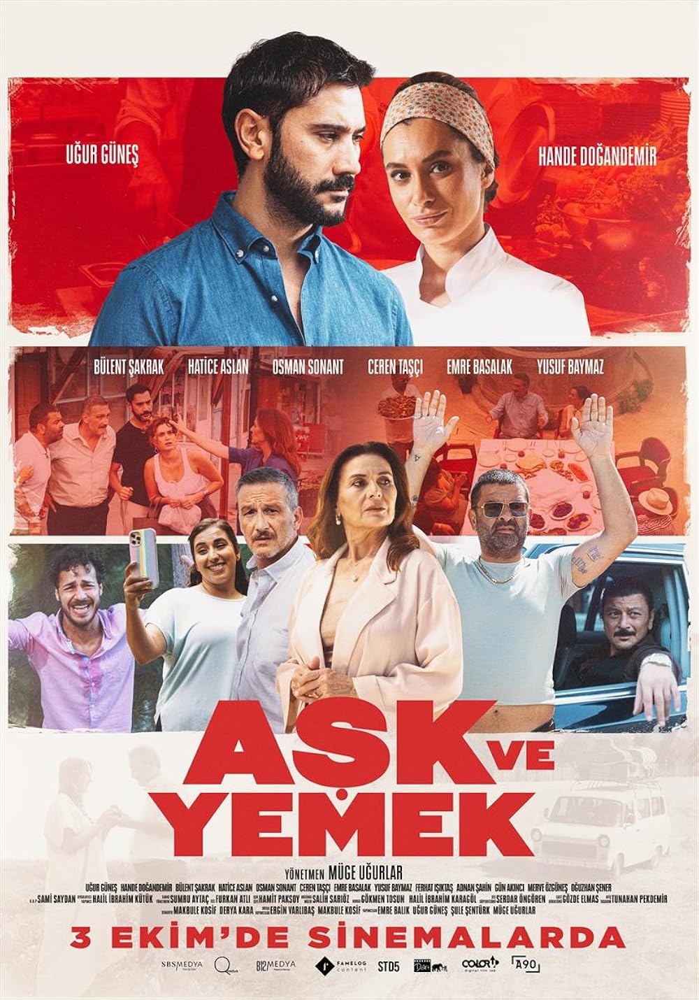Aşk ve Yemek (2025) 2025, Bülent Şakrak, Gün Akıncı, Hande Doğandemir, Komedi, Makbule Kosif, Müge Uğurlar, Osman Sonant, Romantik, Uğur Güneş