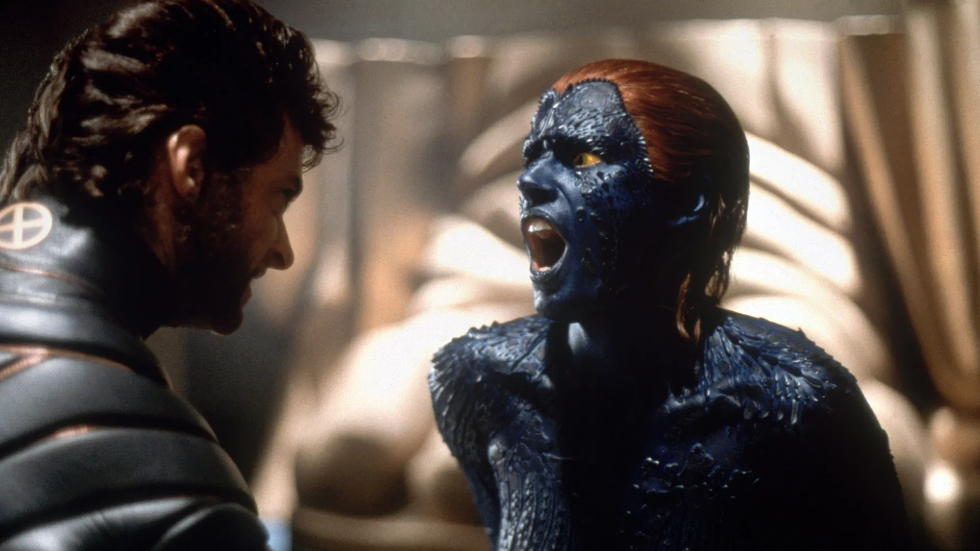 X-Men (2000) 2000, Aksiyon, Anna Paquin, Bilim Kurgu, Bryan Singer, David Hayter, Famke Janssen, Halle Berry, Hugh Jackman, Ian McKellen, James Marsden, Macera, Patrick Stewart, Tom DeSanto, Tyler Mane