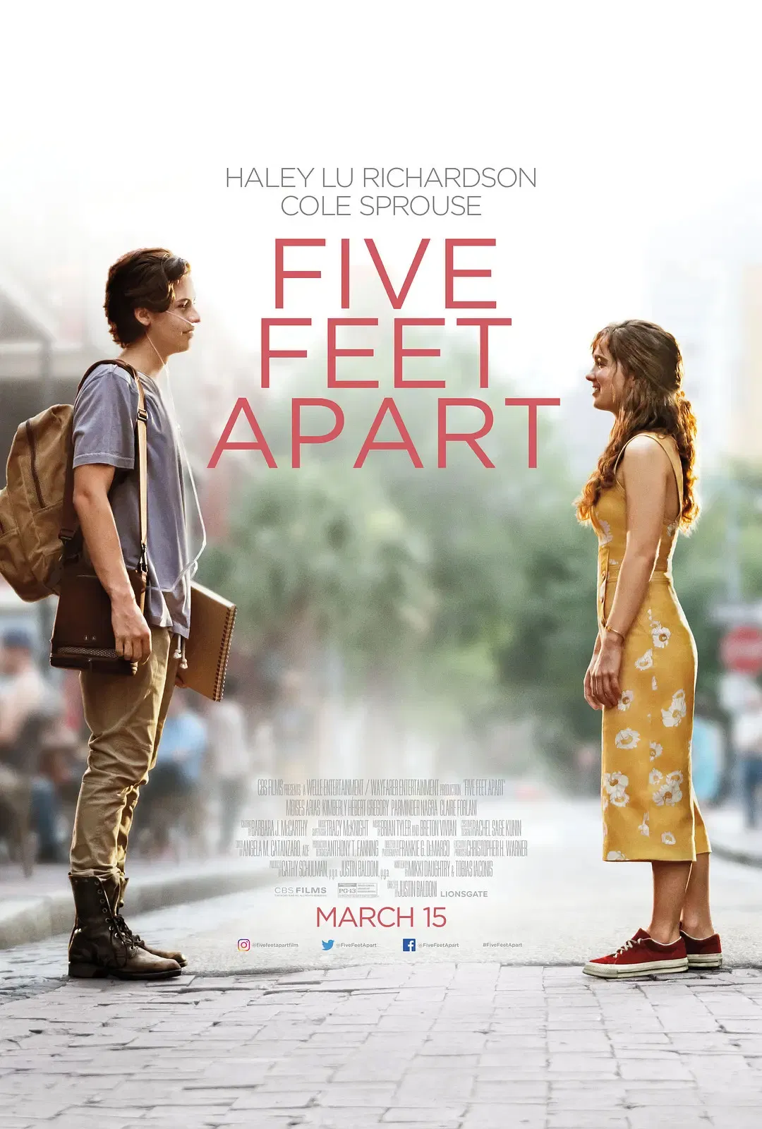 Beş Adım Uzakta - Five Feet Apart (2019) 2019, Claire Forlani, Cole Sprouse, Dram, Emily Baldoni, Gary Weeks, Haley Lu Richardson, Justin Baldoni, Kimberley Hebert Gregory, Mikki Daughtry, Moises Arias, Parminder Nagra, Romantik, Tobias Iaconis