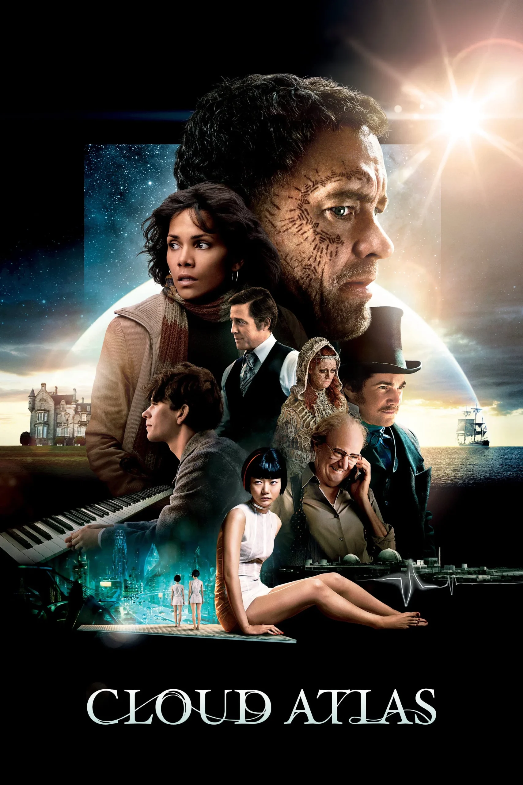 Bulut Atlası – Cloud Atlas (2012) 1 Bulut Atlası – Cloud Atlas (2012) 2012, Bae Doona, Bilim Kurgu, David Mitchell, Dram, Gerilim, Gizem, Halle Berry, Hugh Grant, Hugo Weaving, Jim Broadbent, Jim Sturgess, Lana Wachowski, Lilly Wachowski, Tom Hanks, Tom Tykwer