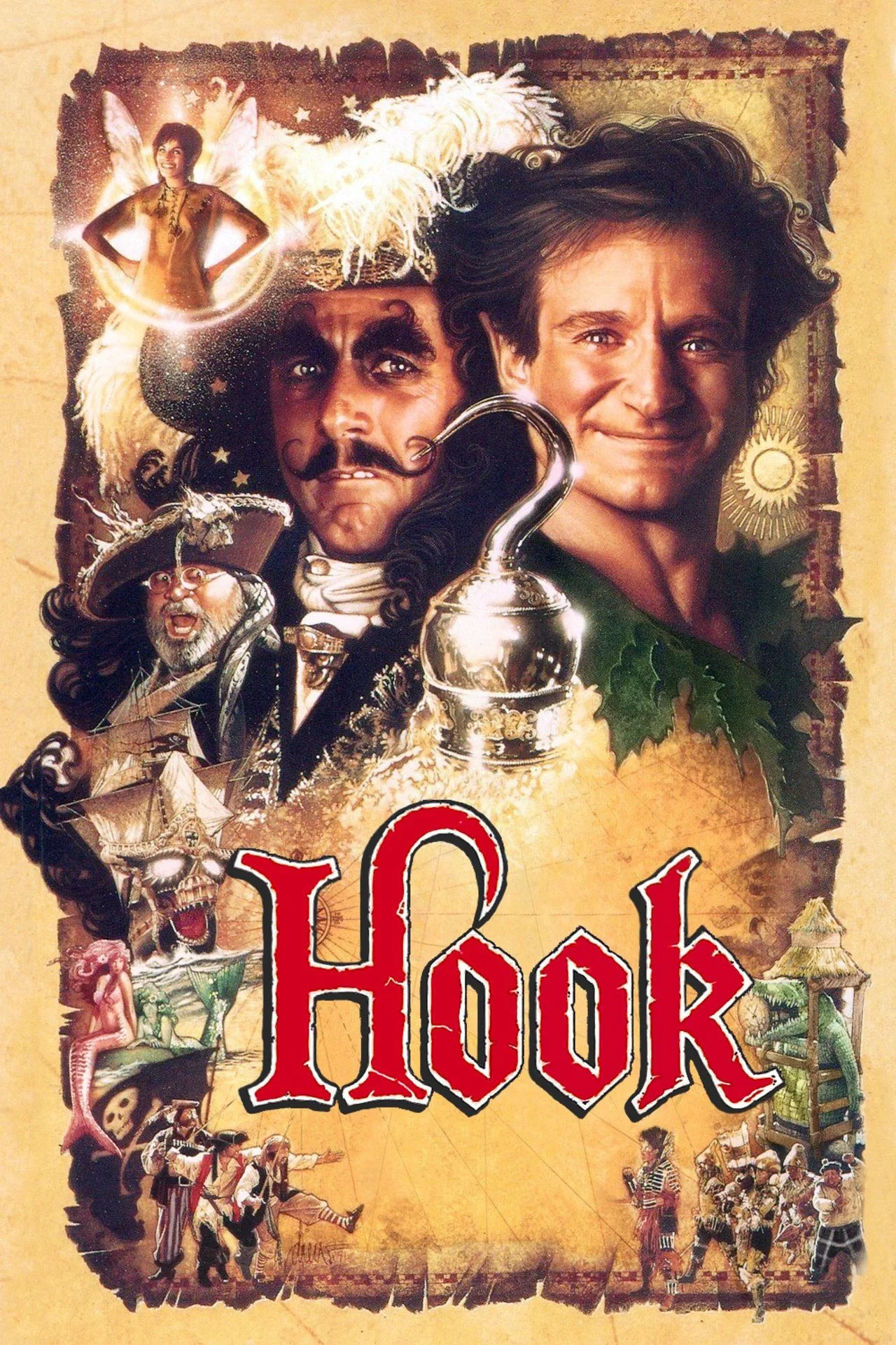 Kanca - Hook (1991) 1 Kanca - Hook (1991) 1991, Aile, Bob Hoskins, Caroline Goodall, Charlie Korsmo, Dustin Hoffman, Fantastik, J.M. Barrie, James V. Hart, Julia Roberts, Komedi, Macera, Maggie Smith, Nick Castle, Robin Williams, Steven Spielberg