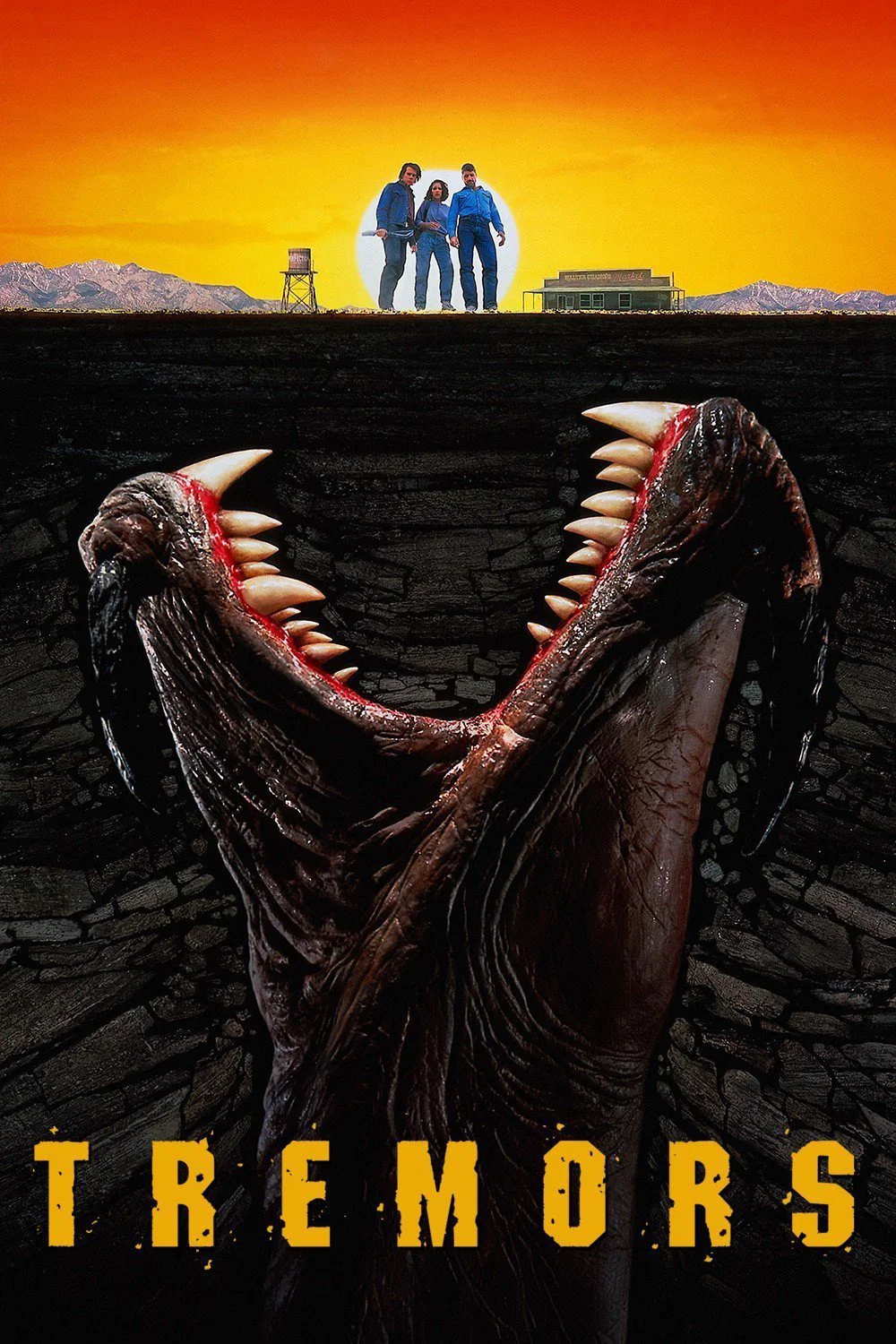 Yeraltı Canavarı - Tremors (1990) 1990, Brent Maddock, Finn Carter, Fred Ward, Kevin Bacon, Komedi, Korku, Michael Gross, Reba McEntire, Ron Underwood, S.S. Wilson