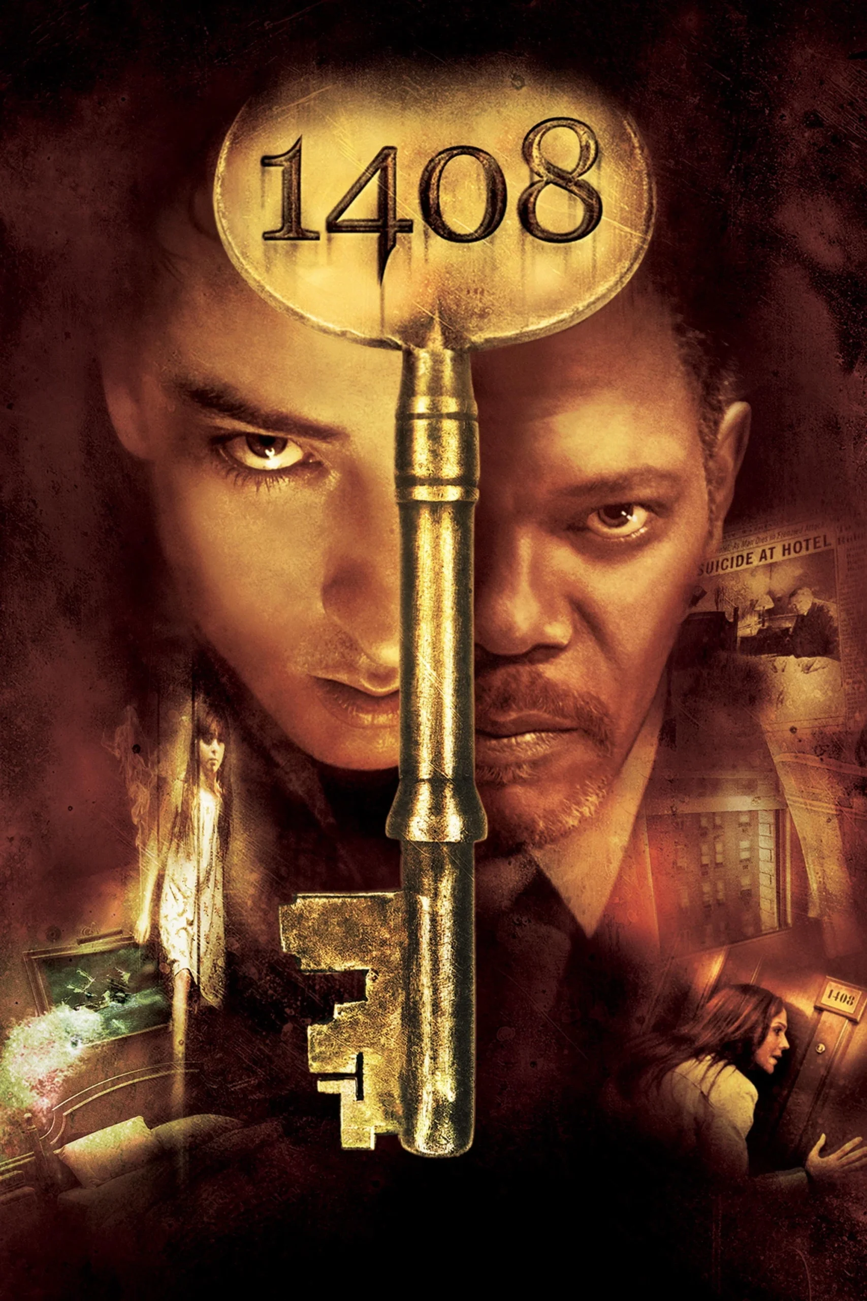 1408 (2007) 2007, Fantastik, Gizem, John Cusack, Korku, Larry Karaszewski, Mary McCormack, Matt Greenberg, Mikael Hafström, Samuel L. Jackson, Scott Alexander, Tony Shalhoub
